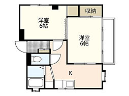 ジェム西川口 2DKの間取図画像