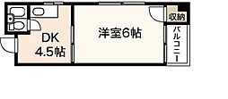 ハイムイトウ 1DKの間取図画像