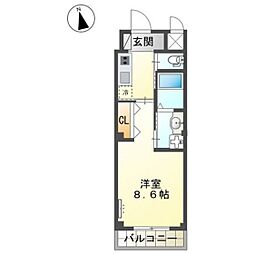 仮)西条本町駅前マンション 1Kの間取図画像