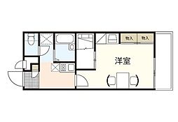 レオパレスChambreS 1Kの間取図画像
