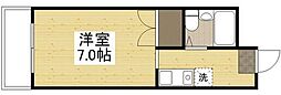 沖村ビル 1Kの間取図画像