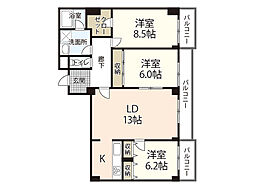 カーサ和光 3LDKの間取図画像