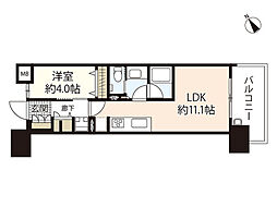 ザ・広島フロント 1LDKの間取図画像