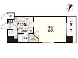 S.Tプレシャス上東雲 1Kの間取図画像