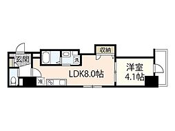 月光舟入川口 1LDKの間取図画像