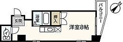 眞木ビル 4階ワンルームの間取り