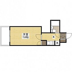 ダイアパレス国泰寺弐番館 3階1Kの間取り