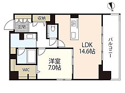 シャーメゾンステージ中央通り 1LDKの間取図画像