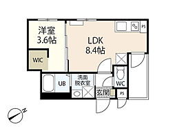 ＭＯＶＥ広本町ＳＯＵＴＨ 1階1LDKの間取り