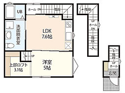 s.a.box寺家C棟 3階1LDKの間取り