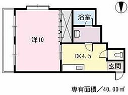 グランドメゾン西本 1DKの間取図画像