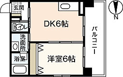 Laluna 1DKの間取図画像