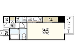 ＬＵＸＥＳ大手町 6階1Kの間取り