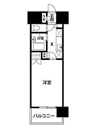 メゾン・ド・リエス 1Kの間取図画像
