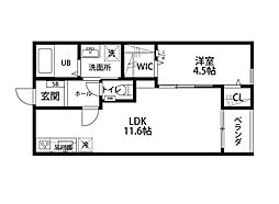 BLAIN 1LDKの間取図画像