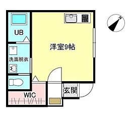 エスポワール ワンルームの間取図画像