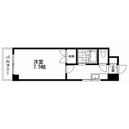 リバティープラザ東堀2 1Kの間取図画像