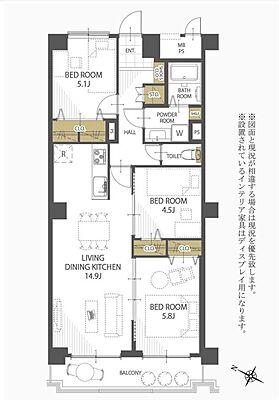 間取り ダイアパレス女池上山 3階/-
