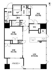 アイコニックタワー新潟ステーション16階 3SLDKの間取図画像