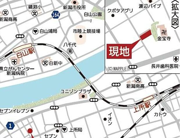 2つの大通に出やすい立地で、お車の移動の楽々。