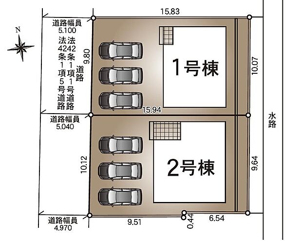 駐車スペースも広く確保