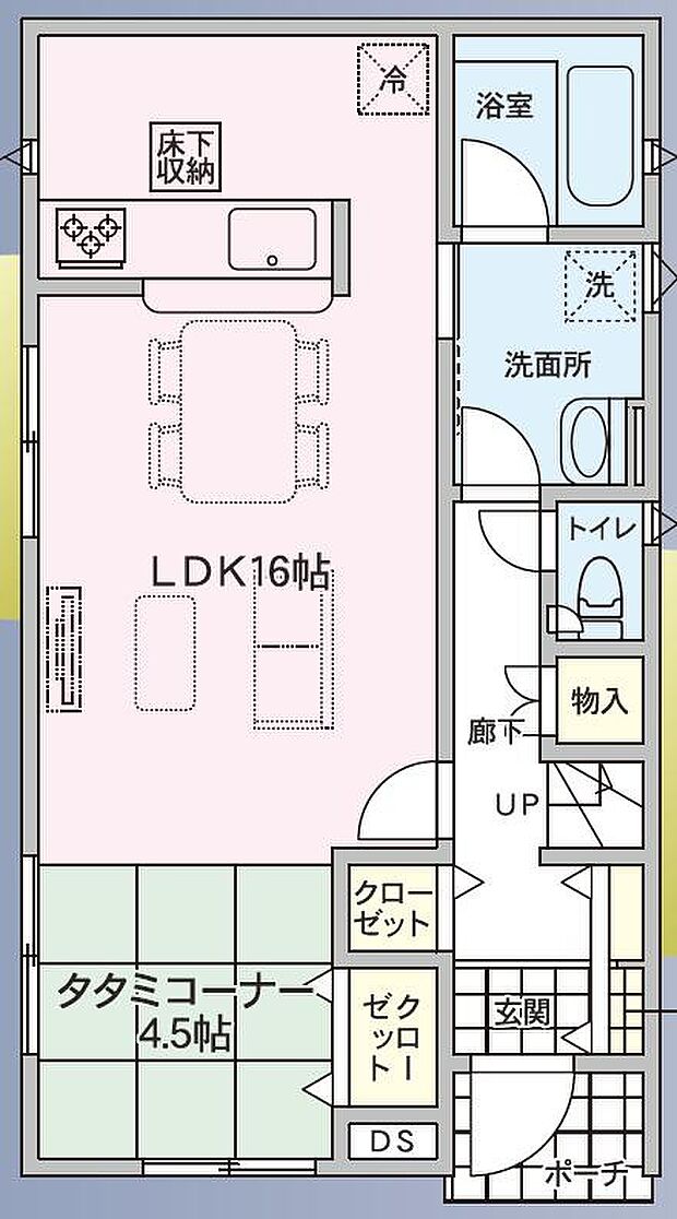 南向きの日当たりの良いリビング。