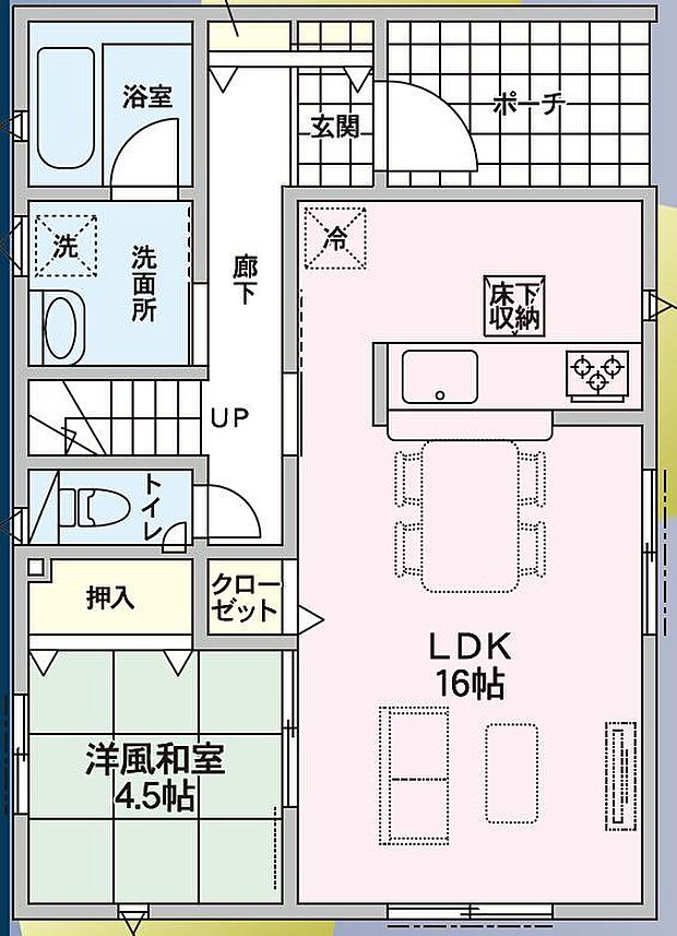 帰宅動線が良く、家事もスムーズ。