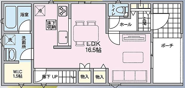 リビング横には来客や休憩に便利な畳コーナー。