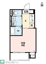 robot home 千住大橋 1階1Kの間取り