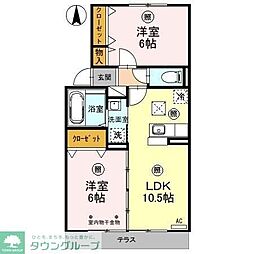 ヴェルドミールＳＡＫＡＥ 1階2LDKの間取り