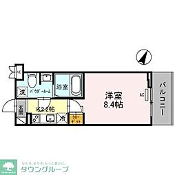 Laule’a越谷 5階1Kの間取り