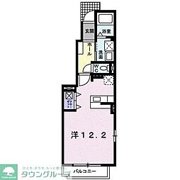 クレメント・リヴァー　Ａ棟 1階ワンルームの間取り