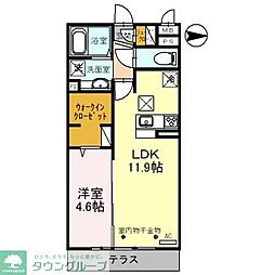 ルピナスV 3階1LDKの間取り