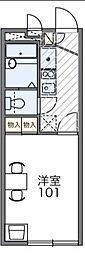 レオパレスＴ＆Ｓ　II 2階1Kの間取り