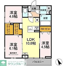 グランドゥール ソレイユ 3LDKの間取図画像