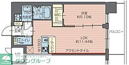 プレジオ川口ASIAN 1LDKの間取図画像
