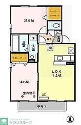 ロイヤルガーデン吉川A 2LDKの間取図画像