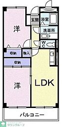 ニューキャッスルIK 2LDKの間取図画像