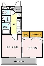 サニーガーデン 2Kの間取図画像