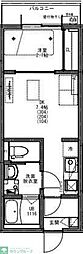 KEIAI RESIDENCE 五香II 1DKの間取図画像