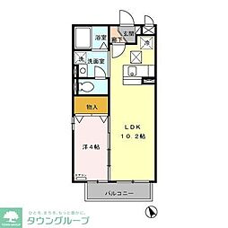 クレール 1LDKの間取図画像