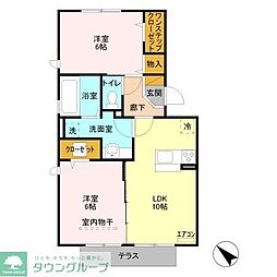 イルソーレ吉川美南アランチャ 2LDKの間取図画像
