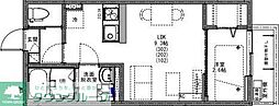 KEIAI RESIDENCE 南柏 1LDKの間取図画像