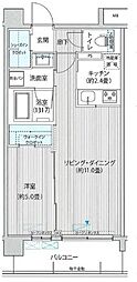 カリーチェ八潮 1LDKの間取図画像
