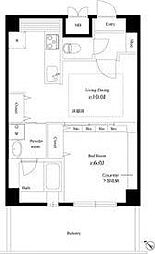 八潮パークスクエア 1LDKの間取図画像