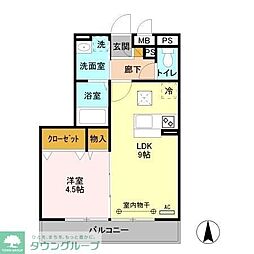イースト・コート 1LDKの間取図画像