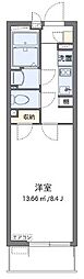 クレイノルナルミエール三郷 1Kの間取図画像