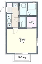 ディアス・シンコンフィアンサ 1Kの間取図画像