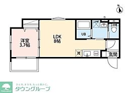 robot home 三郷II 1LDKの間取図画像