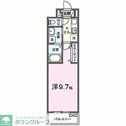吉川市大字中曽根アパート 1Kの間取図画像